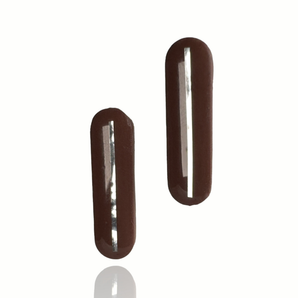 Mocha Mousse Line â Dezente Ohrstecker mit Gold- oder Silberstreifen