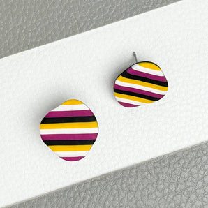 Non-Binary Pride Ohrringe – Unisex Ohrstecker in alternativen Farben für CSD, Party & Alltag – Symbol für Liebe, Akzeptanz & Zugehörigkeit