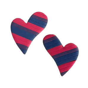 Herz-Ohrstecker in Bisexuellen-Pride-Farben – Ausdruck von Toleranz, Liebe und Stolz für alle Gelegenheiten!