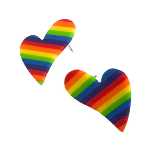 Regenbogen-Herz-Ohrstecker – Ausdruck von Pride, Toleranz und Liebe für jede Gelegenheit!
