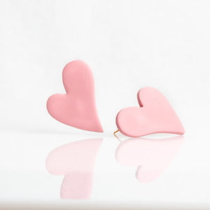 Zarte rosa Herz-Ohrstecker, ideal für Valentinstag, Hochzeit, Verlobung, Geschenk für Frauen, Frühling und romantische Streetwear-Looks