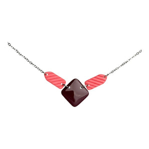 Elegante Statement-Halskette mit Kunstharz-Finish – Stilvolles Accessoire für Alltag & Party – Geschenk für Freundin
