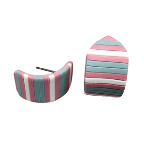 Elegante Ohrringe in den Farben der Trans Flagge unisex und leicht perfektes Accessoire für Pride CSD und als Zeichen für Toleranz