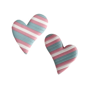 Herz Ohrringe leicht und elegant in Transsexuell Flagge Farben Unisex Schmuck für Pride CSD Toleranz Vielfalt Geschenkidee