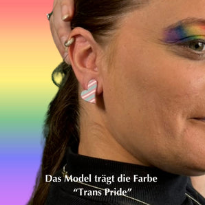 Ohrstecker Asexual Pride | Modern Heart | Lebhaft Bunt