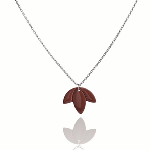 Sommertrend Kette mit glänzendem Anhänger in Mocha Mousse
